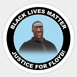 Justice for Floyd stickers, pin buttons, masks, magnets and more Sticker